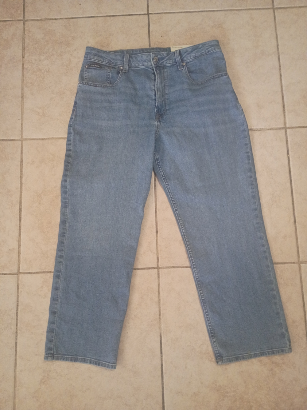 Calvin Klein Jeans Women's Straight Leg Light Blue Denim - Picture 2 of 12